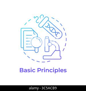Basic principles blue gradient concept icon Stock Vector