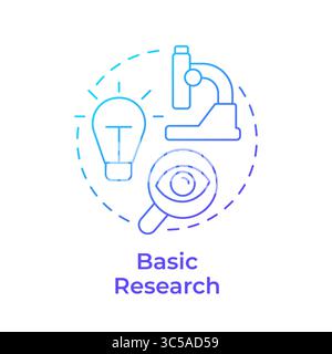 Basic research blue gradient concept icon Stock Vector