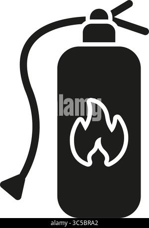Fire extinguisher: fire protection device, isolated Stock Vector Image ...