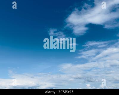 Stunning blue sky filled with puffy white clouds in a serene scene ...