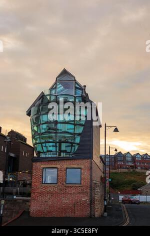 Tyneside Windows Molten, a gallery and cafe on the Fish Quay in North Shields, UK, with ...