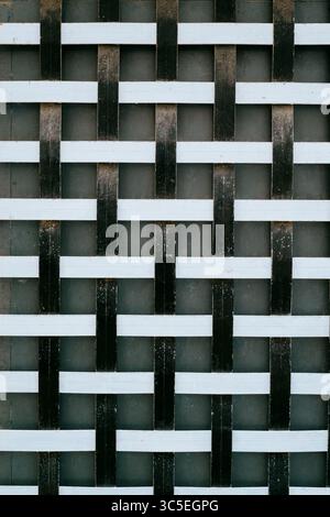 Woven metal pattern in black and white Stock Photo