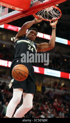 Milwaukee Bucks' Giannis Antetokounmpo dunks during an NBA basketball ...