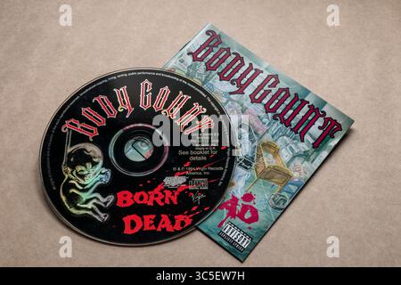 Body Count' - 'Born Dead' CD with album cover, isolated on blank