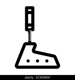 Racing Simulator handbrake icon. sim racing setup. Outline style. 48x48 px Stock Vector