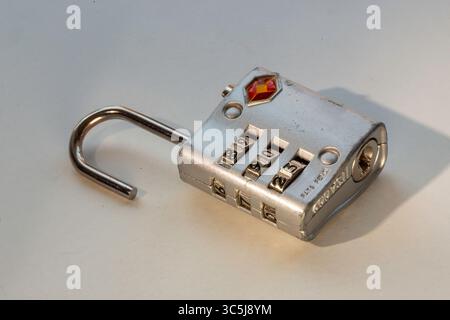 Still life of TSA approved baggage locks, 2025, USA Stock Photo