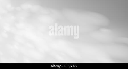 Soft wall shadow with sunlight overlay. Interior texture from window blinds on white background. Ideal for cosmetic scenes, natural light product display or abstract room mockup. Stock Vector