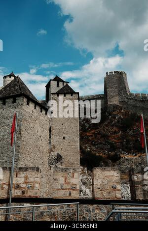 Stunning Medieval Castle Structure With Towers and Stone Walls Stock ...