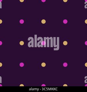 Seamless pattern with polka dot. Dotted purple background. Vector illustration. Stock Vector