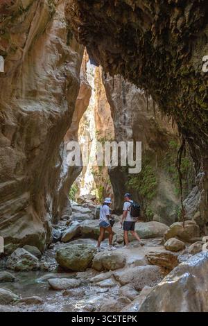 Landscape with Avakas gorge, famous canyon in Paphos, Cyprus Stock ...