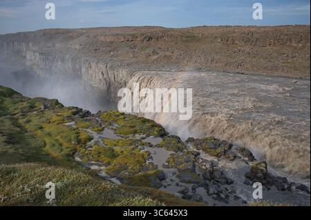 Scenic view of the powerful Dettifoss waterfall, Iceland Stock Photo