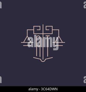 WE initial monogram logo with scale and pillar style design ideas Stock ...