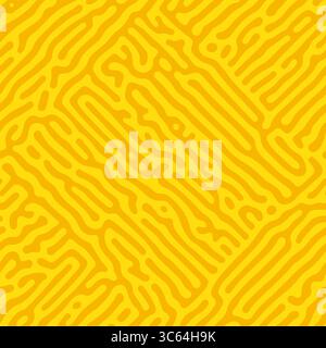Honey yellow rhombic seamless Turing pattern  Stock Vector