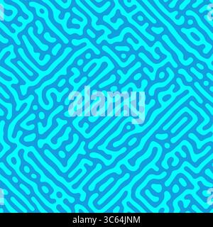 Light blue stripes, seamless Turing pattern  Stock Vector