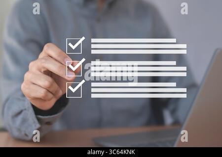 Document Verification and Digital Approval Process Stock Photo