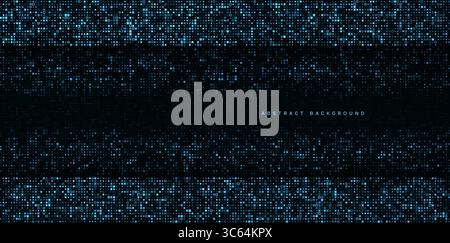 Futuristic pixel tech horizontal digital background. Vector illustration. Stock Vector