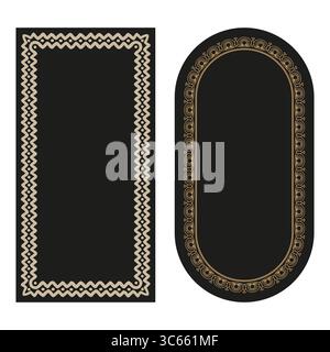 Decorative frame elements. Ornate border pattern. Elegant long Vector. Vintage shape illustration. EPS 10. Stock Vector