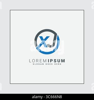 Initial XJ Vector Logo - Elegant Monogram Template for letter X and J for your Business Stock Vector