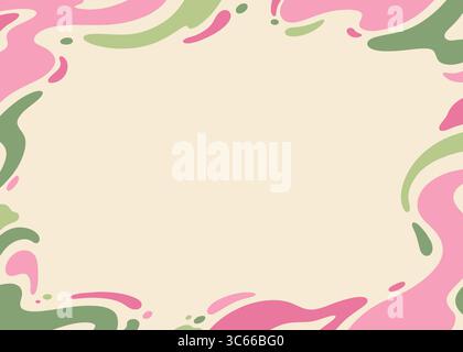 Abstract art border background on isolated white background. Vector illustration. Stock Vector