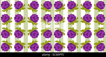 Seamless Purple Berry Stripe Pattern Stock Vector