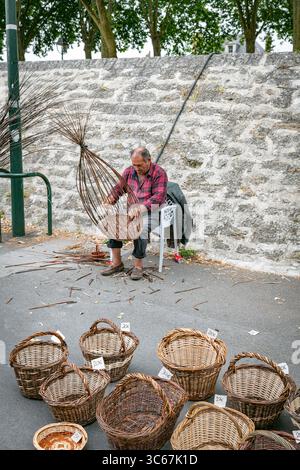 Street Market, Amboise, France Stock Photo - Alamy
