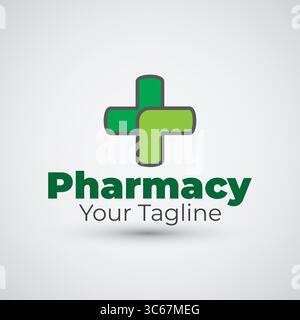 Modern Pharmacy logo design icon template Stock Vector