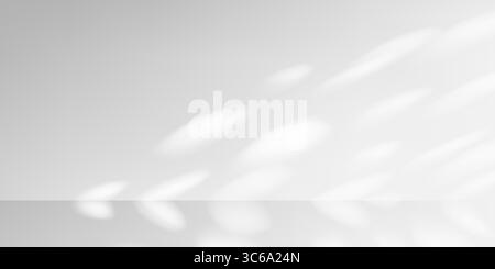 Realistic wall with gobo shadow. Window frame and blinds shadows cast ...