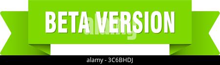 beta version ribbon. beta version ribbon isolated on transparent background Stock Vector