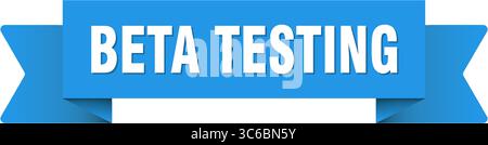 beta testing ribbon. beta testing ribbon isolated on transparent background Stock Vector