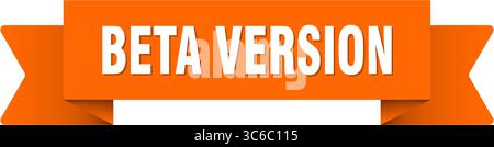 beta version ribbon. beta version ribbon isolated on transparent background Stock Vector