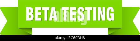 beta testing ribbon. beta testing ribbon isolated on transparent background Stock Vector