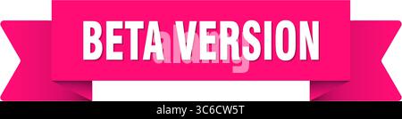 beta version ribbon. beta version ribbon isolated on transparent background Stock Vector