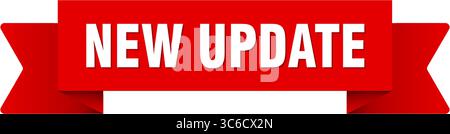 new update ribbon. new update ribbon isolated on transparent background Stock Vector