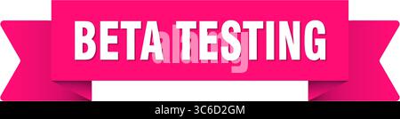 beta testing ribbon. beta testing ribbon isolated on transparent background Stock Vector
