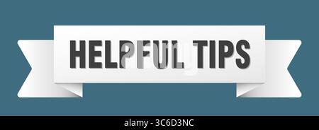 helpful tips ribbon. helpful tips ribbon isolated on transparent background Stock Vector