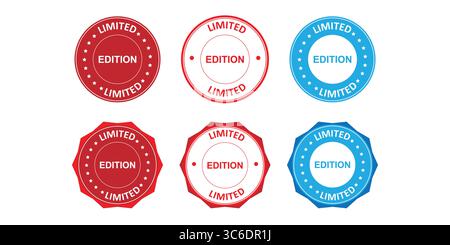 Multiple Limited Edition Icons for Exclusive and Authentic Products Stock Vector
