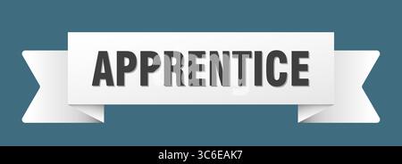 apprentice ribbon. apprentice ribbon isolated on transparent background Stock Vector