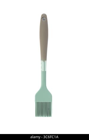 Flexible silicone cooking brush isolated on white background. Copy space. Stock Photo