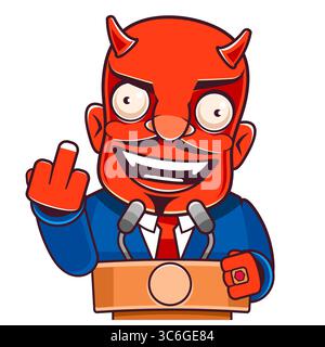 Man in Suit Holding Ballot Box with the Word Vote Stock Vector