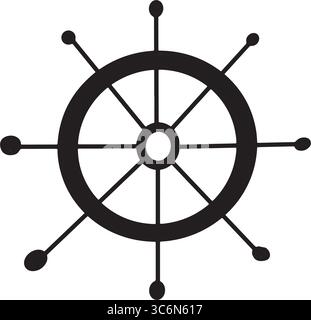 happy Columbus Day boat steering wheel october month christopher ocject ship wheel nautical vessel boat us usa united state america happy Columbus Day Stock Vector