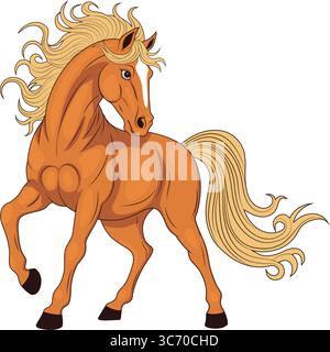 A majestic and tall horse Stock Vector