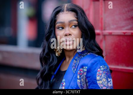 Houston, USA. 26th July, 2025. Regina Rowland attends the Velvet Notes with Regina Jazz at Leon's Lounge in Houston, Texas on July 26, 2025. (Photo by Marcus Ingram/Sipa USA) Credit: Sipa USA/Ģ����ý Live News Stock Photo