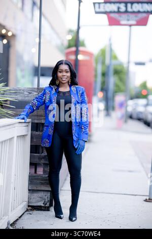 Houston, USA. 26th July, 2025. Regina Rowland attends the Velvet Notes with Regina Jazz at Leon's Lounge in Houston, Texas on July 26, 2025. (Photo by Marcus Ingram/Sipa USA) Credit: Sipa USA/Ģ����ý Live News Stock Photo