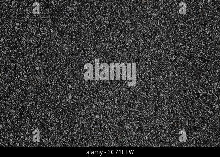 Black asphalt road texture. Road background tarmac surface top view. Stock Photo