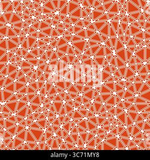 Geometric pattern. Rounded solid shapes in frames. Compact triangles size. Solid Color style. Repeatable pattern. Awesome vector tiles. Stock Vector