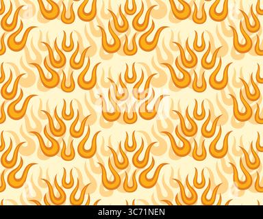 A seamless abstract background with a hot flame. Stock Vector