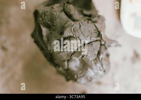 Clay material for craft ceramic. natural clay texture. Stock Photo