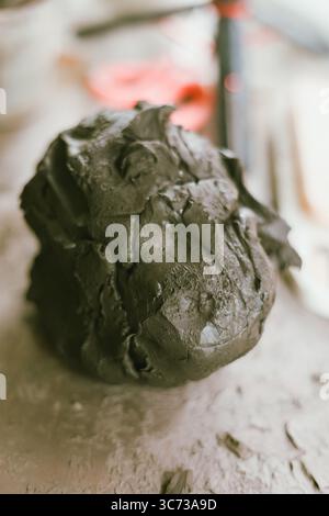 Clay material for craft ceramic. natural clay texture. Stock Photo