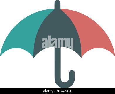 A minimalist logo design umbrella icon Stock Vector