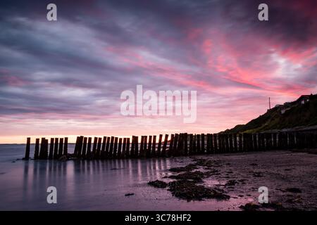 Gorgeous Sunset at Gyles Quay, Dundalk, Louth, Republic of Ireland Stock Photo